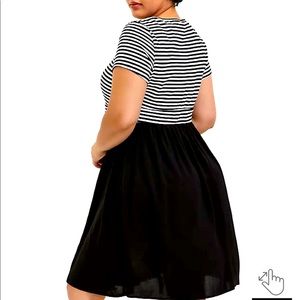 Black/White Skater Dress